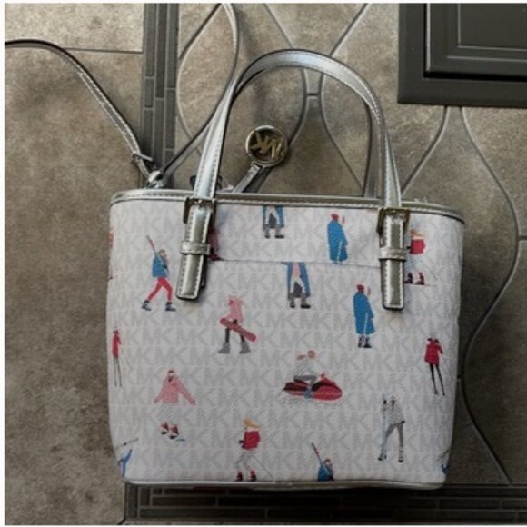 Michael Kors Jet Set Girls XS Convertible Satchel Bright White - Picture 4 of 15